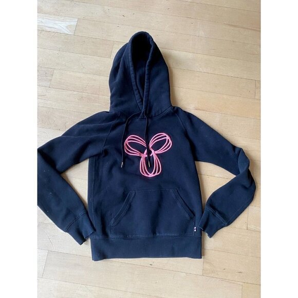 TNA Tops - TNA Aritzia womens black hoodie pink logo sz XXS Sweatshirt
